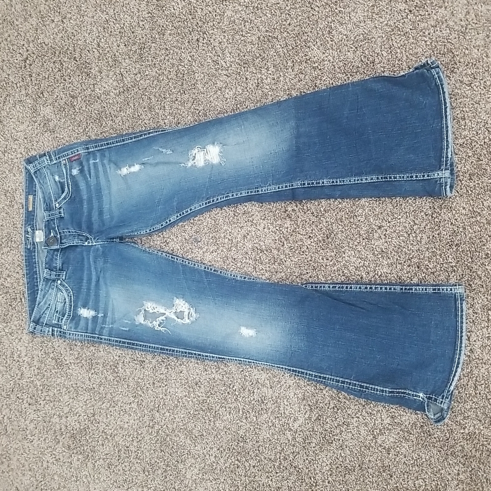 EUC Silver Frances Flare Jeans 29/31